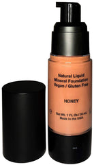 Mom's Secret honey foundation bottle close-up showing natural finish