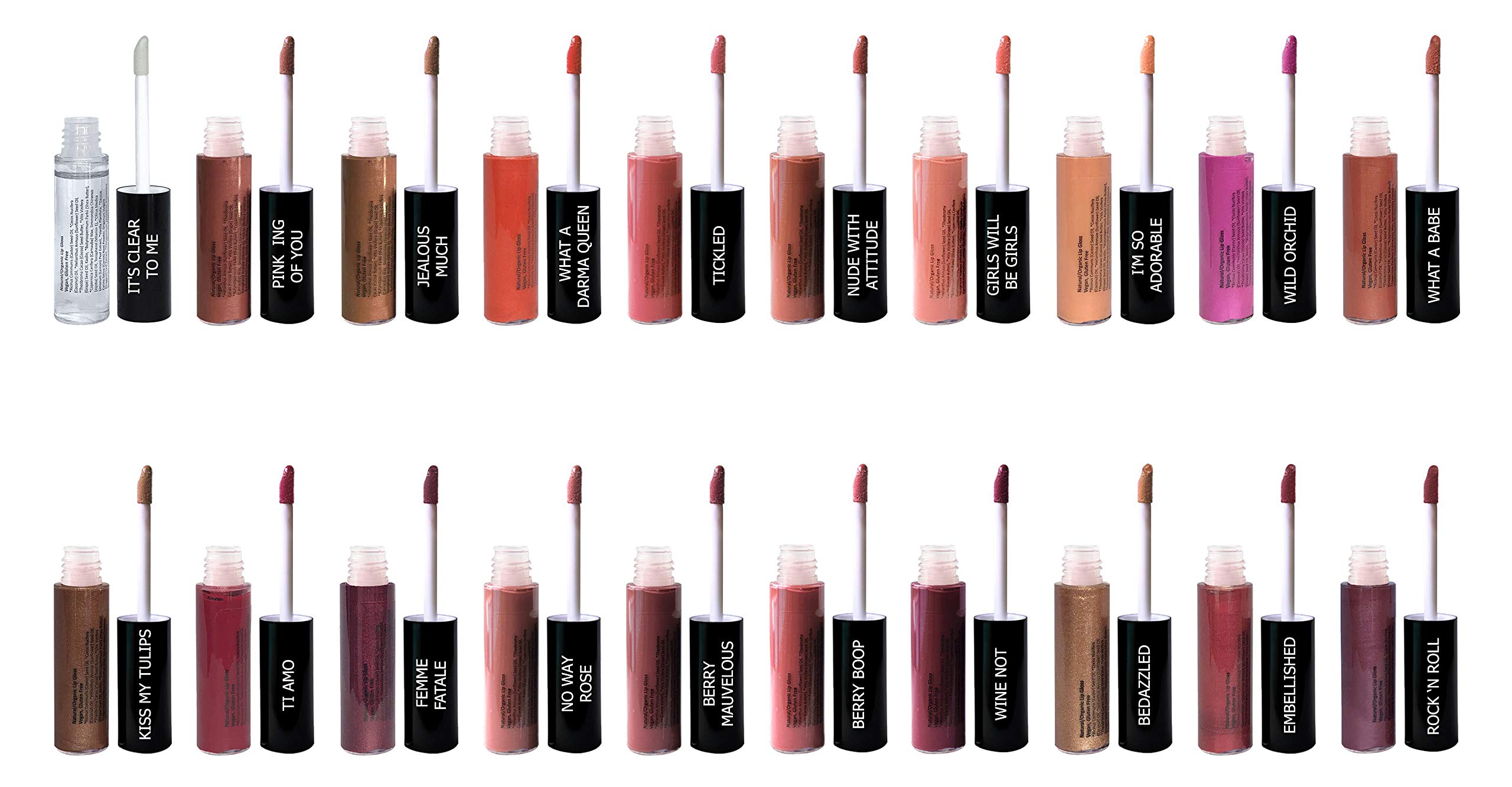 Brush applicator from Mom's Secret lip gloss enables precise, even coverage.