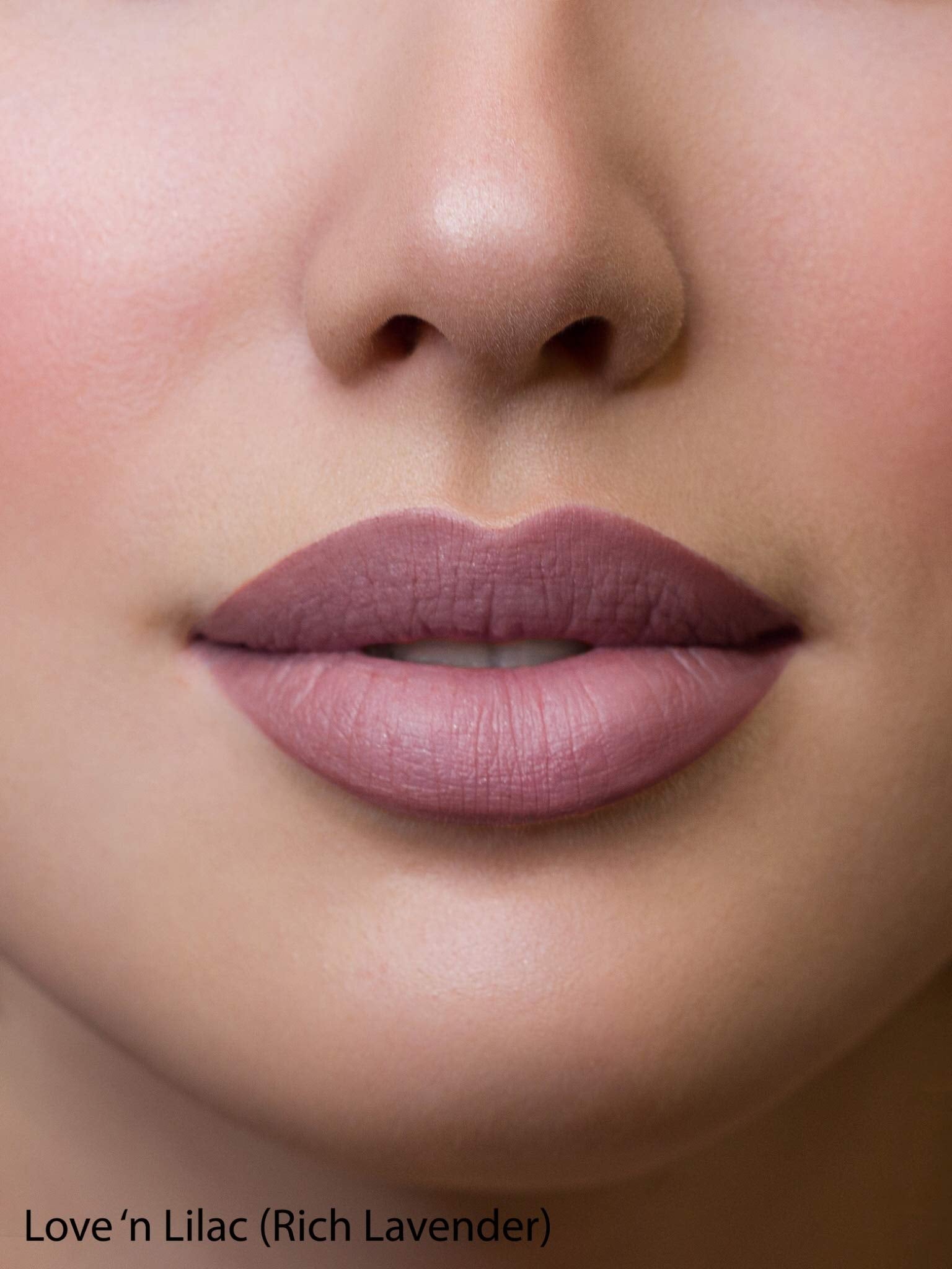 Mom's Secret Love n Lilac lipstick swatch in lavender for versatile everyday wear.