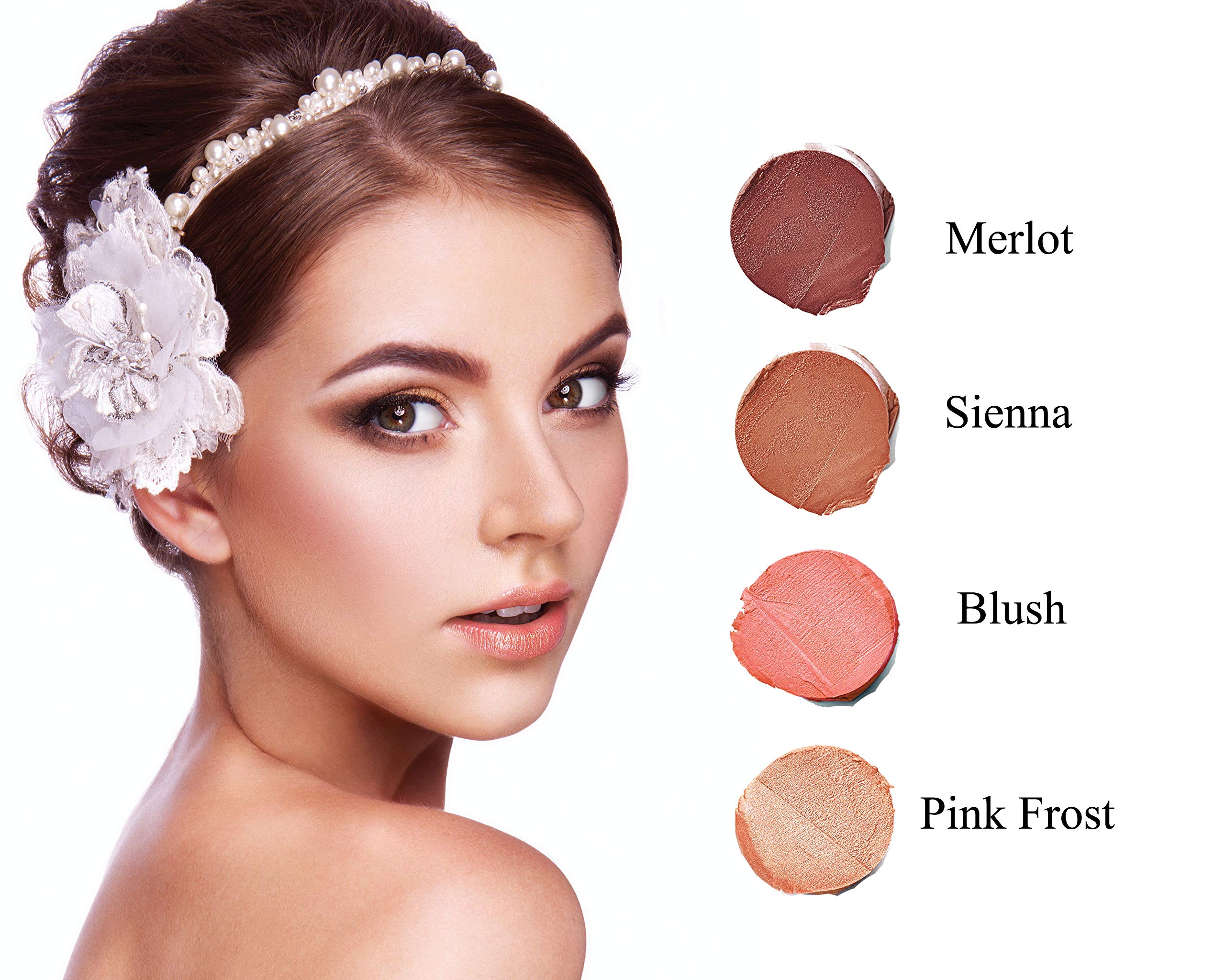 Mom's Secret Merlot cream blush-stick on eyelids for a soft wash of color