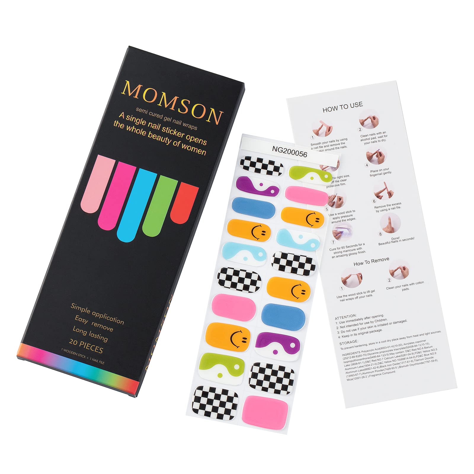 MOMSON gel nail wraps deliver salon-like shine at home.