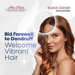 Mon Platin Black Caviar Total Clean scalp-care scene shows refreshing wash.