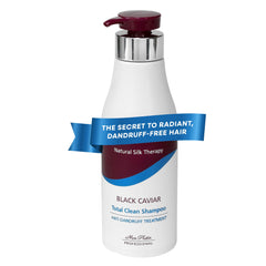 Mon Platin Black Caviar Total Clean shampoo bottle for premium scalp cleansing.