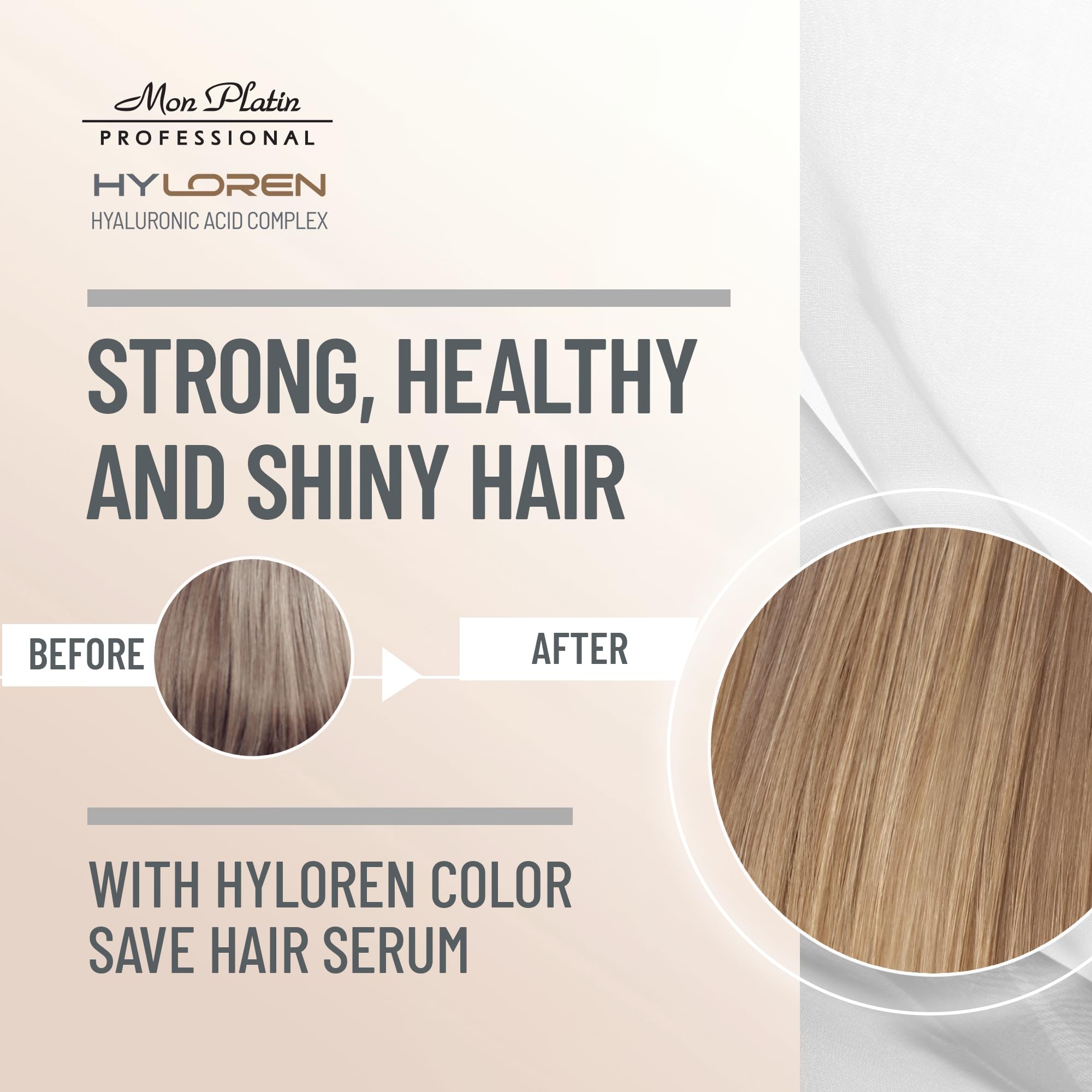 Mon Platin Color Save Serum protects color during blow-drying and styling