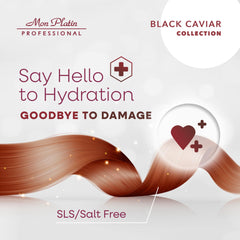 Mon Platin Hair Mask dispensing shot shows deep conditioning for dry, coloured hair.