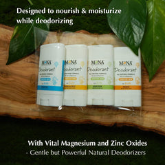 Mona Kids sticks closeup; gentle, skin-friendly deodorant for sensitive skin.