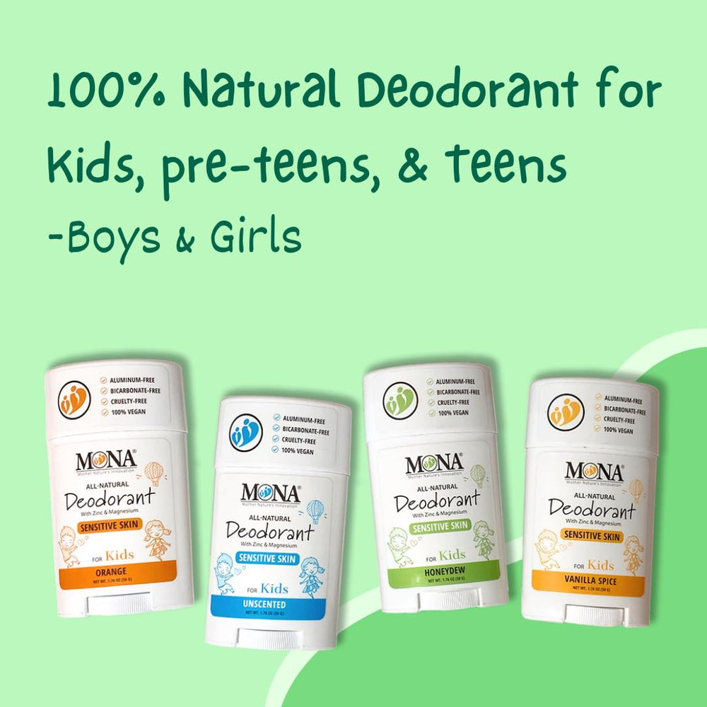 MONA Honeydew Kids Deodorant in use for daily freshness