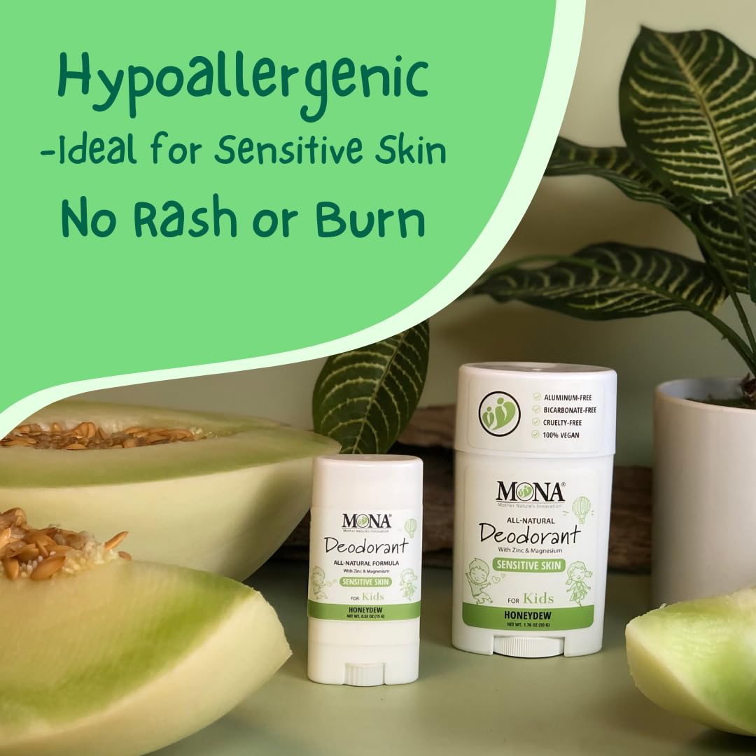 MONA honeydew mini pack offers variety of scents for kids' routines.