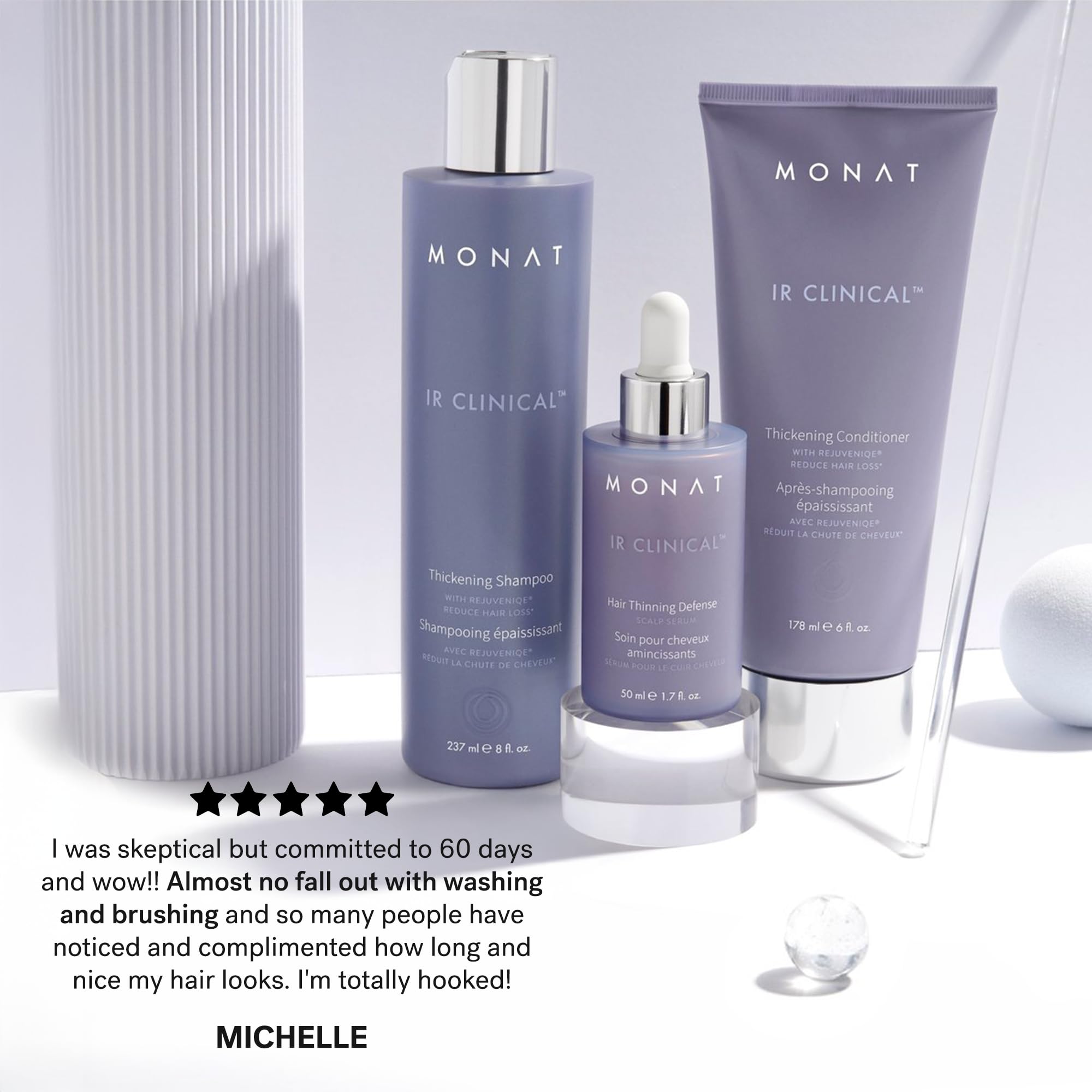 MONAT IR Clinical System at home routine scene shows easy care