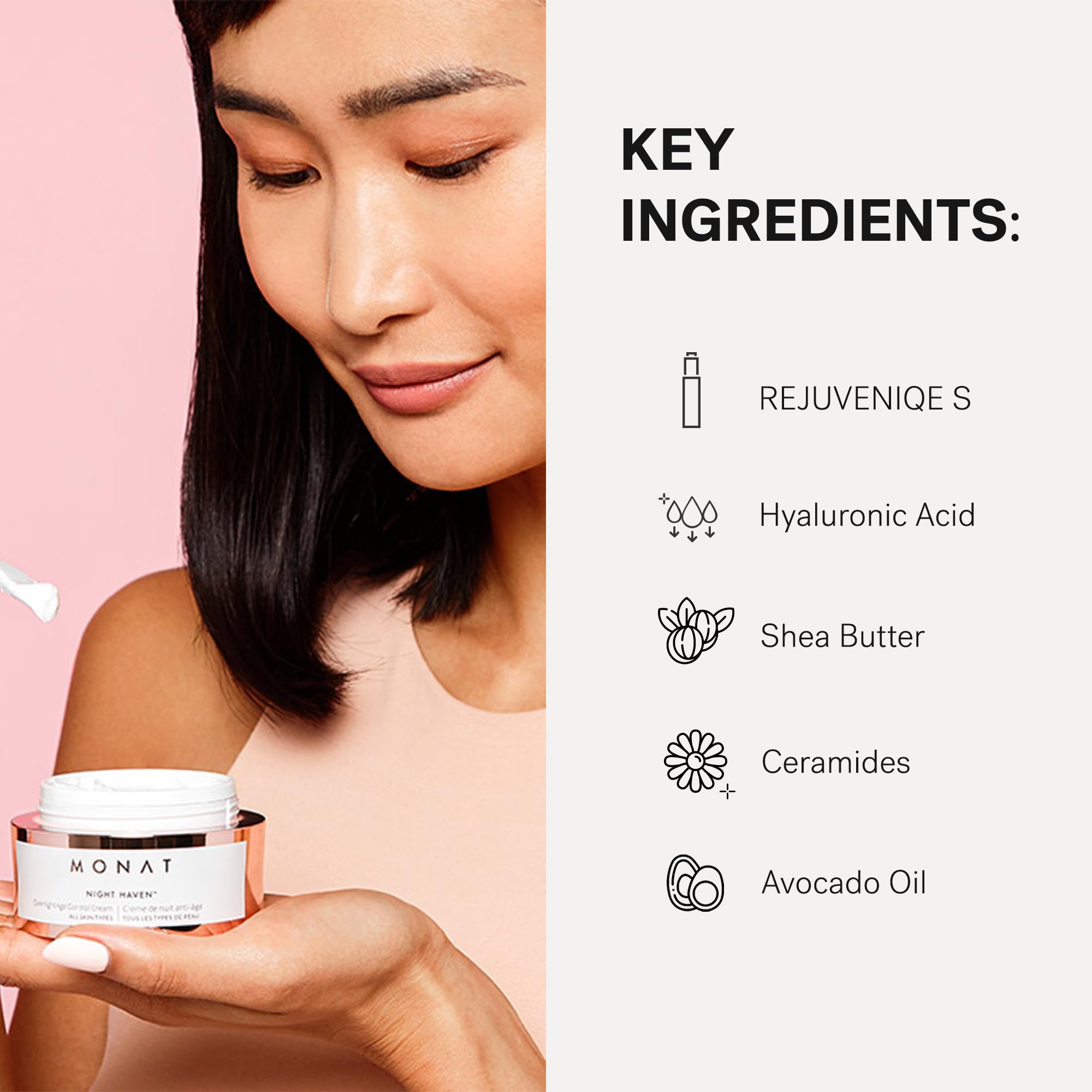  Shea butter component in MONAT Night Haven Crème supports hydration