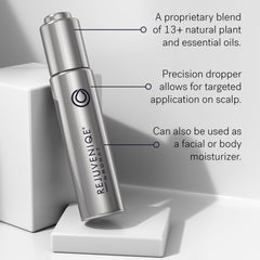 MONAT Rejuveniqe oil with Abyssinian blend highlighted for rejuvenating properties.