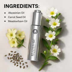 MONAT Rejuveniqe oil massaged into hair for hydration and shine.