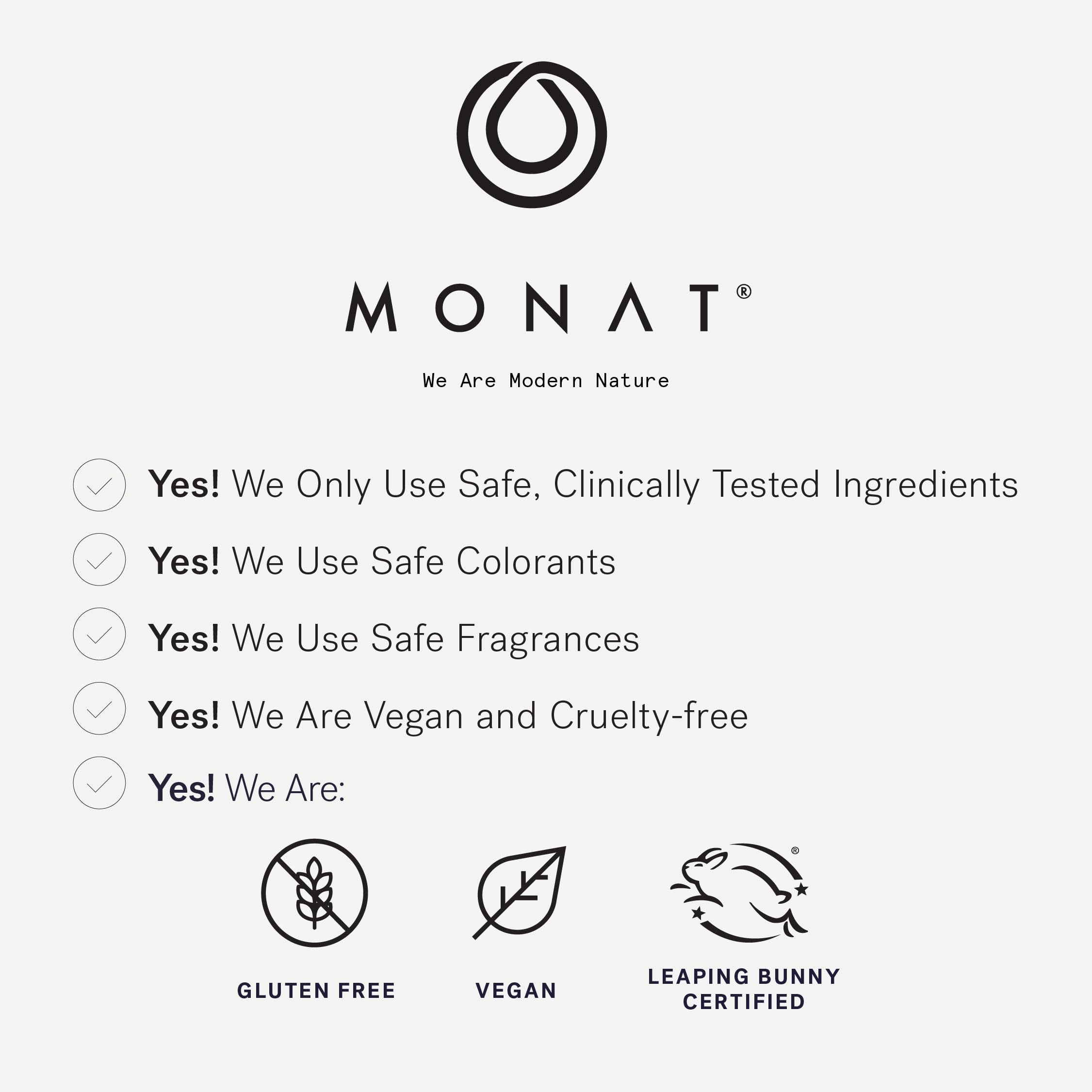 MONAT Smoothing Anti-Frizz Blowout Spray suitable for all hair types.