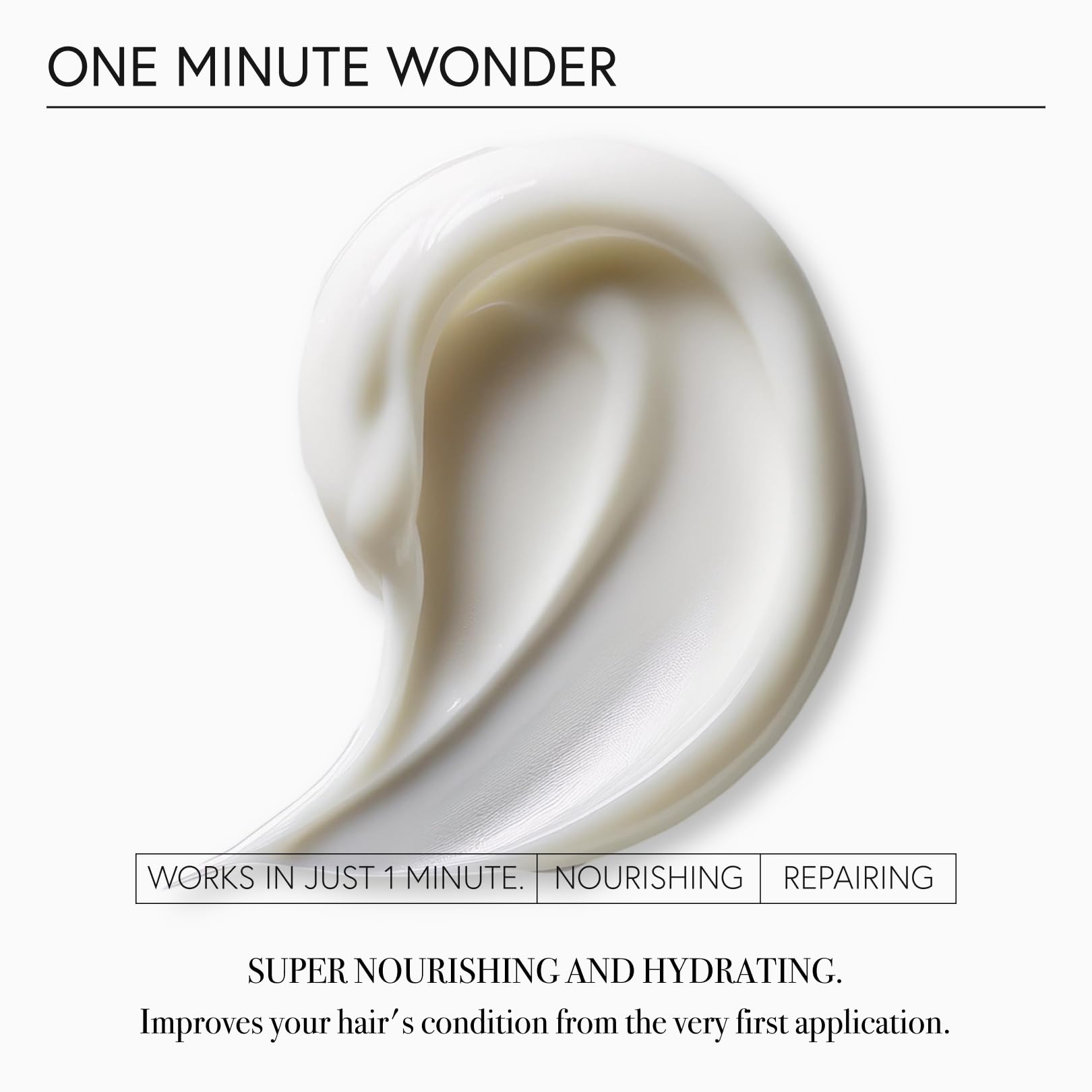 MONCHO MORENO One Minute Wonder applying mask on hair for quick hydration