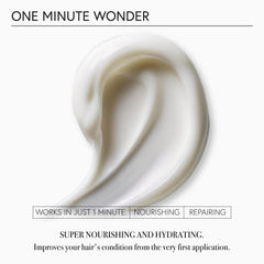 MONCHO MORENO One Minute Wonder applying mask on hair for quick hydration
