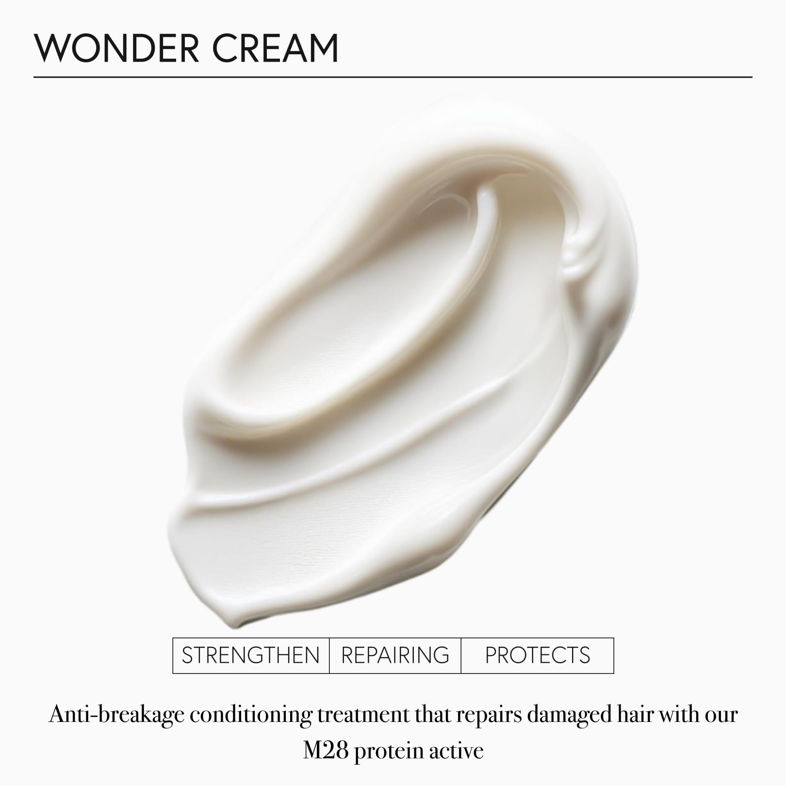 MONCHO MORENO Wonder Cream application scene highlights easy distribution through lengths.