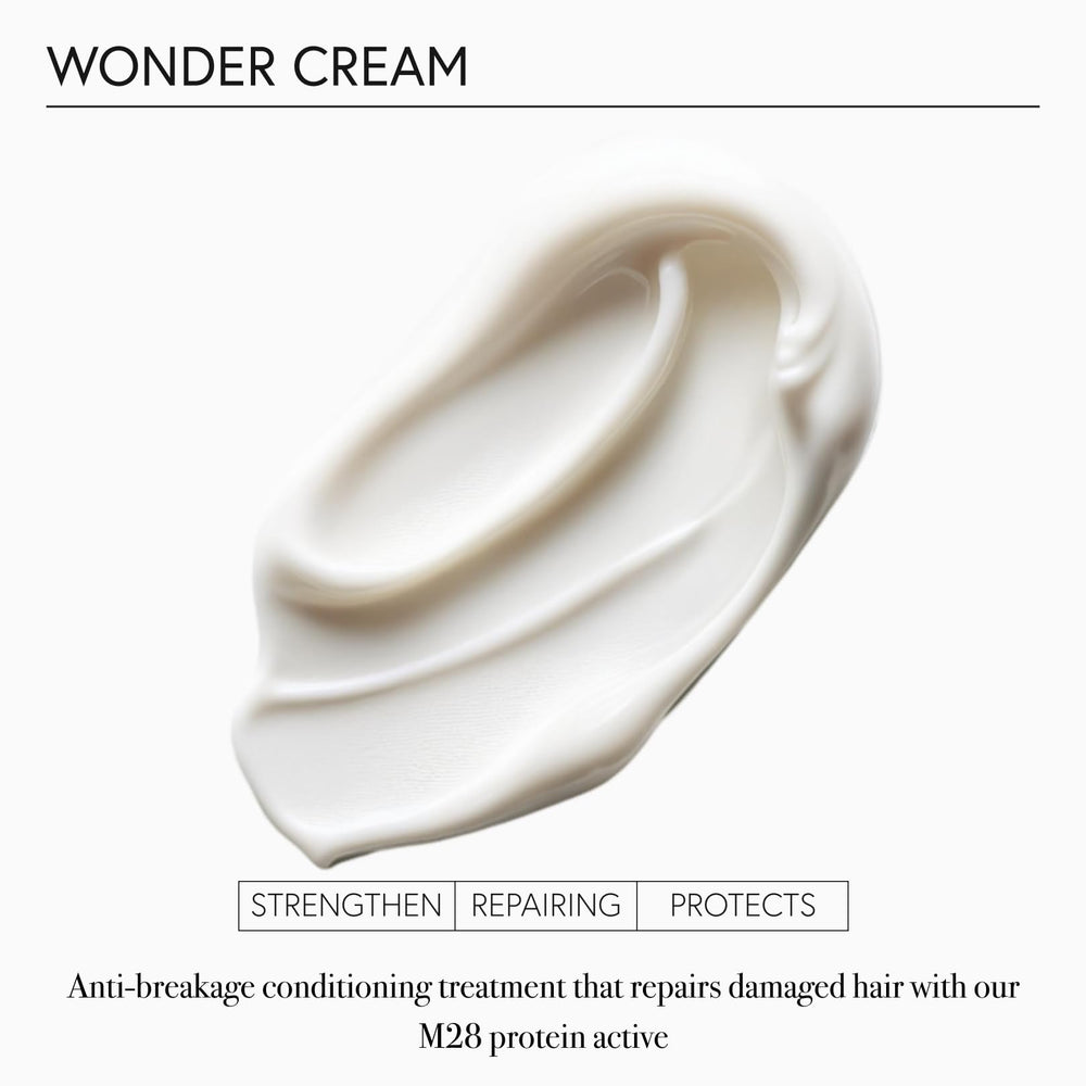 MONCHO MORENO Wonder Cream application scene highlights easy distribution through lengths.