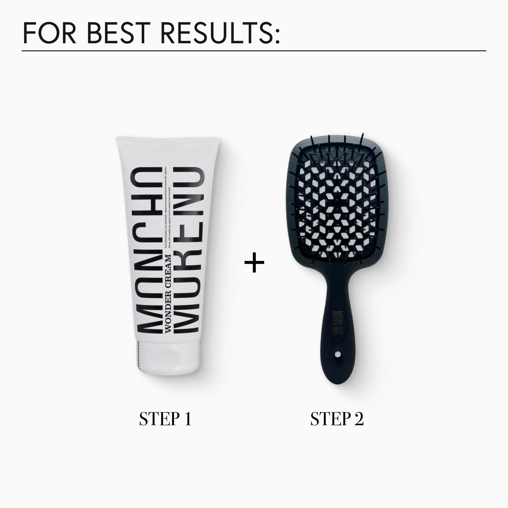 MONCHO MORENO Wonder Cream hair-texture shot suggests deeper hydration.