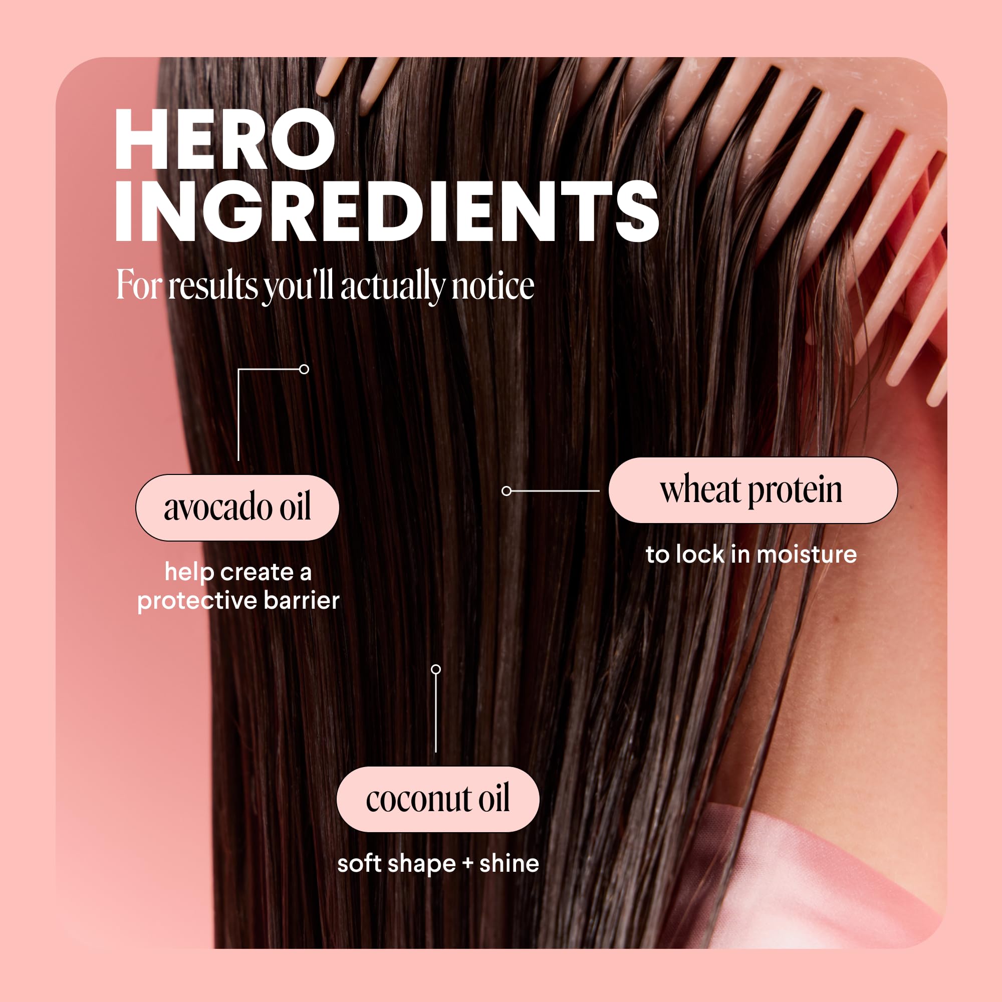 MONDAY SMOOTH conditioner on bathroom shelf suggesting portable frizz solution.
