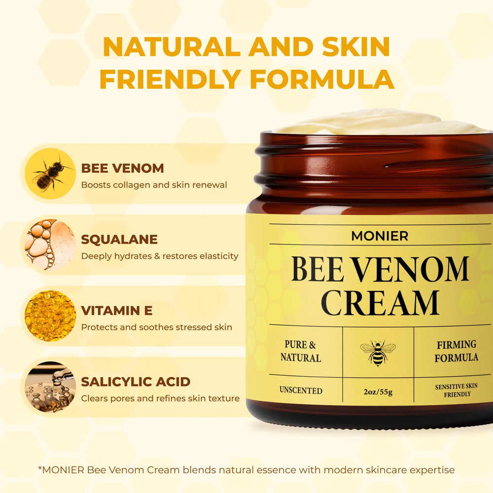 MONIER Bee Venom Cream application on hand for daily nourishment and smoothness.
