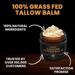 MONIER balm ingredients include grass-fed beef tallow and honey.