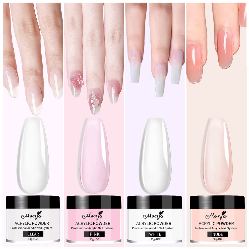 Monja no-lamp curing powder set saves time in salons.