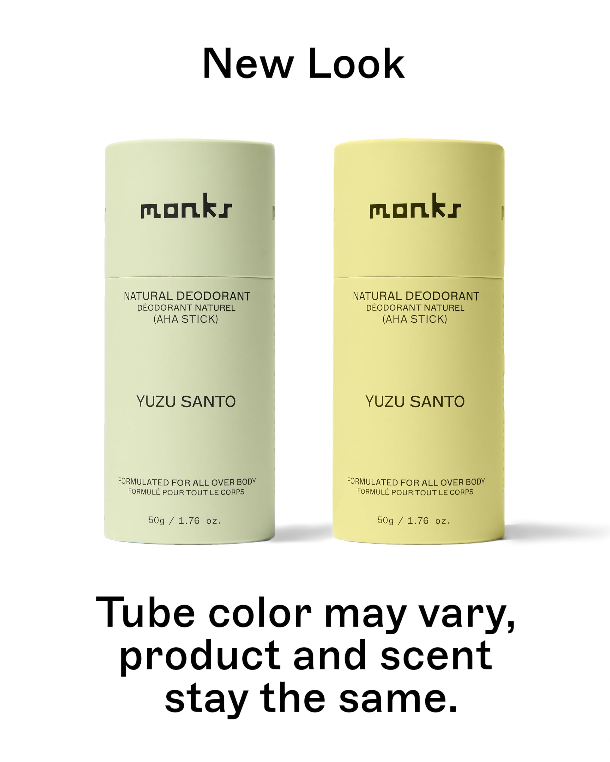Monks Yuzu Santo deodorant stick application shows smooth glide
