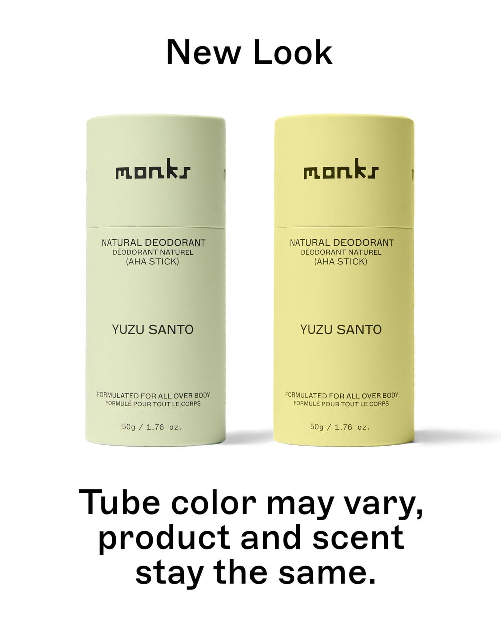 Monks Yuzu Santo deodorant stick application shows smooth glide