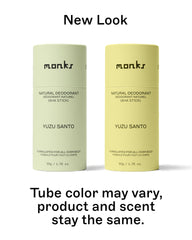 Monks Yuzu Santo deodorant stick application shows smooth glide