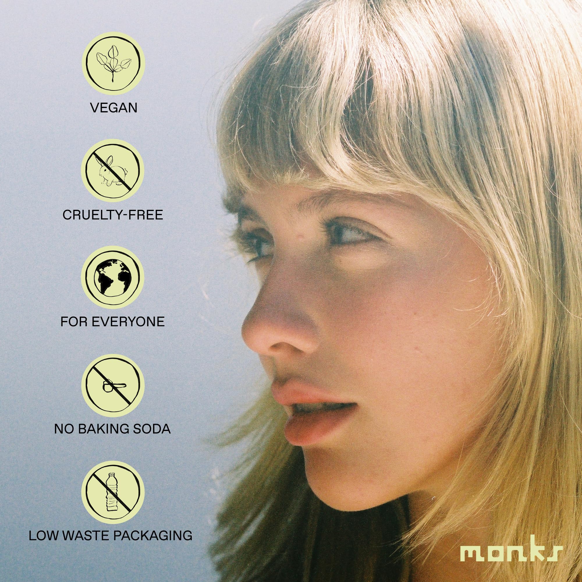 Monks Yuzu Santo deodorant stick leaves no residue