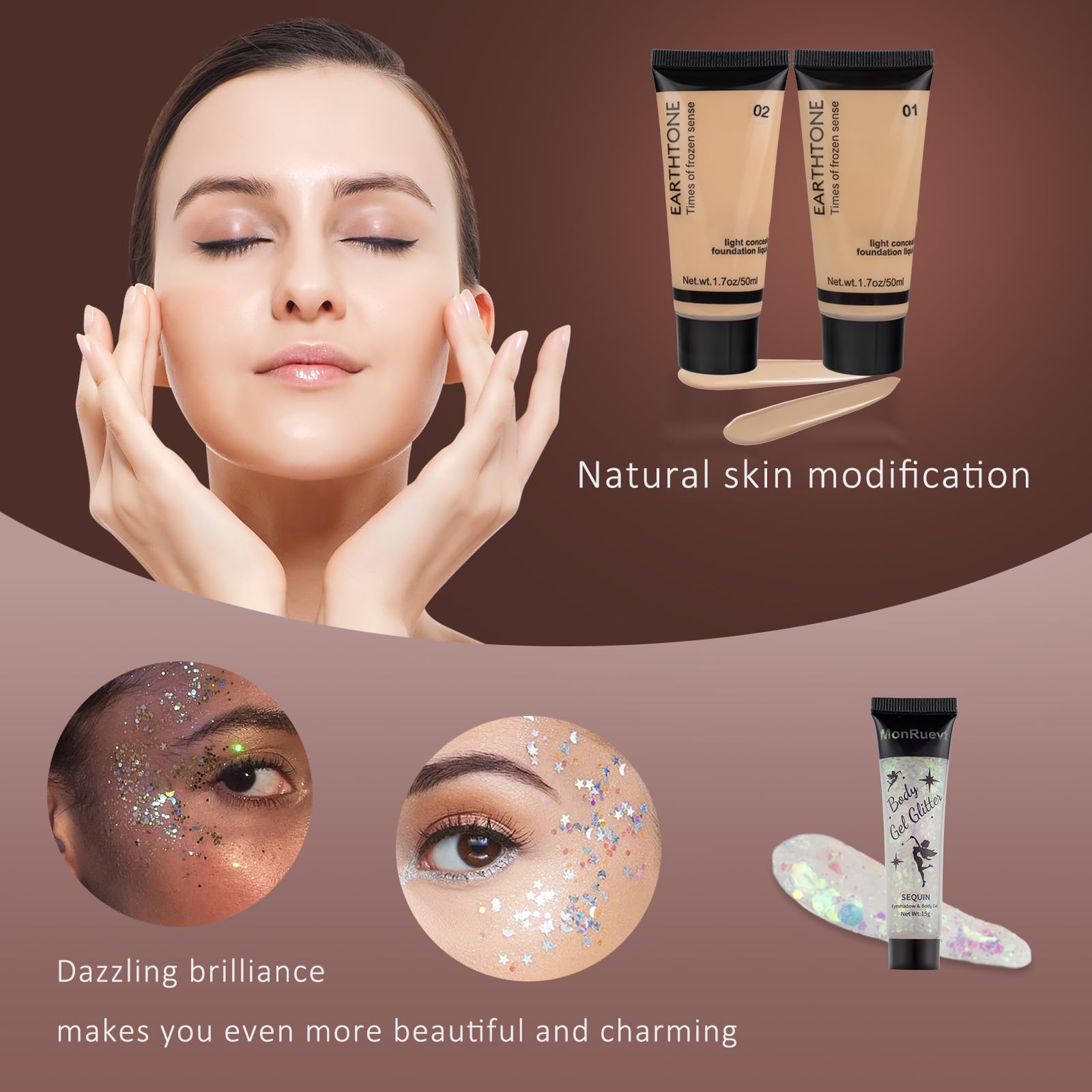 MONRUEVT mascara and makeup brush for precise application