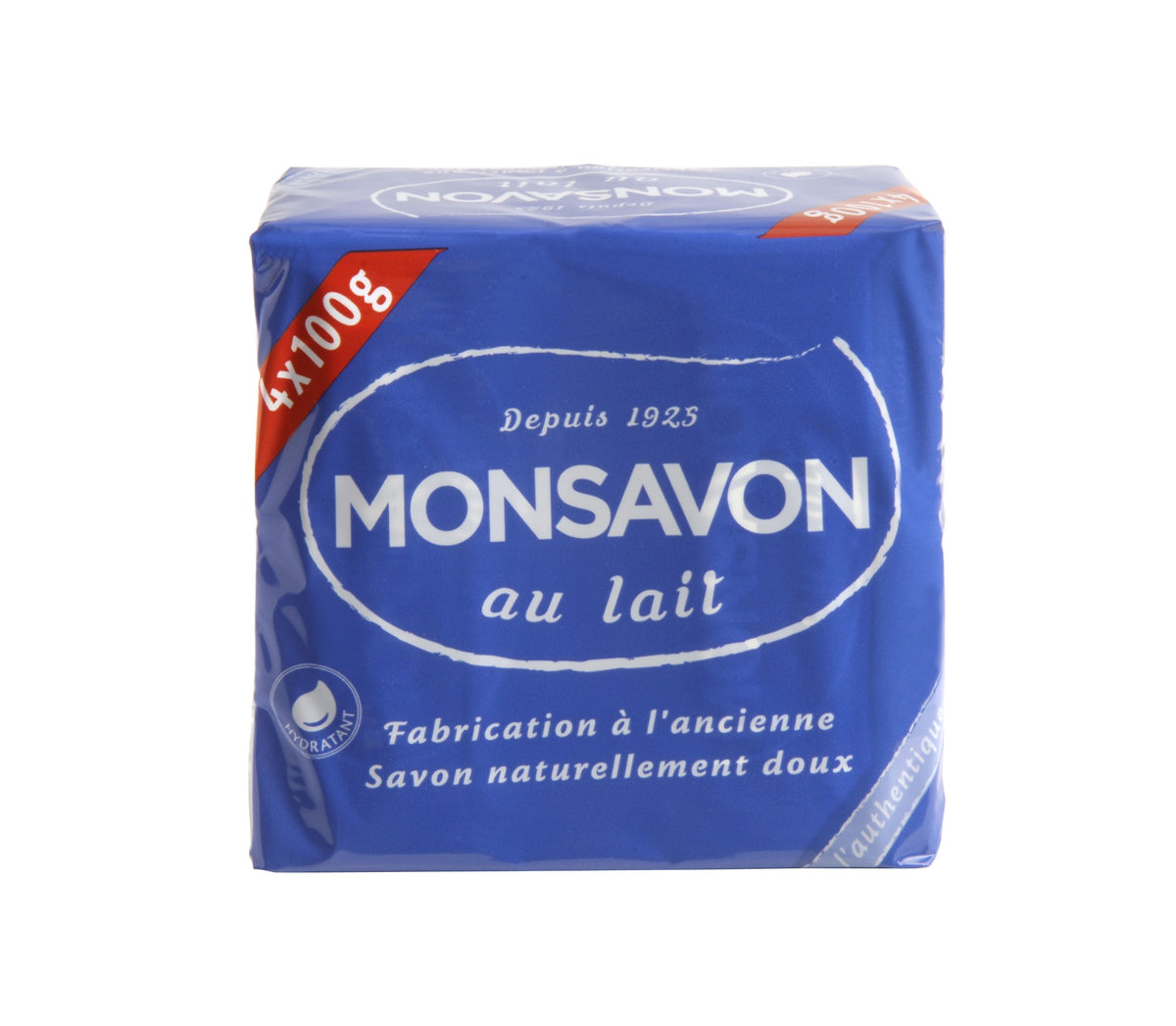 Monsavon Authentique soap bar with lavender scent for gentle cleansing and classic French skincare.