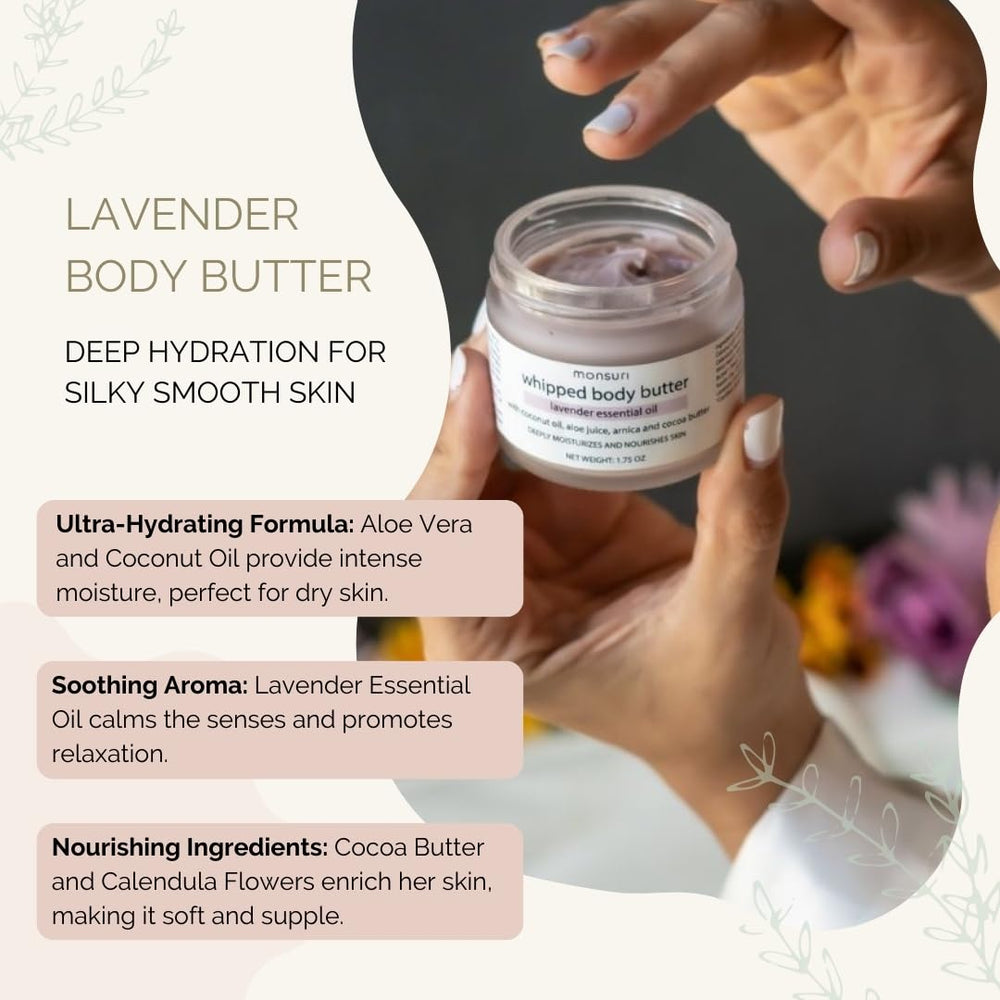 Monsuri organic ingredients with no artificial fragrances for natural pampering.