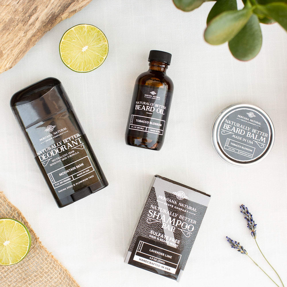 MNSC sensitive skin pack featuring fragrance-free option by Montana Natural Shave Company