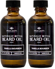Montana Natural Shave Vanilla Bourbon beard oil bottle for a smooth, conditioned beard.