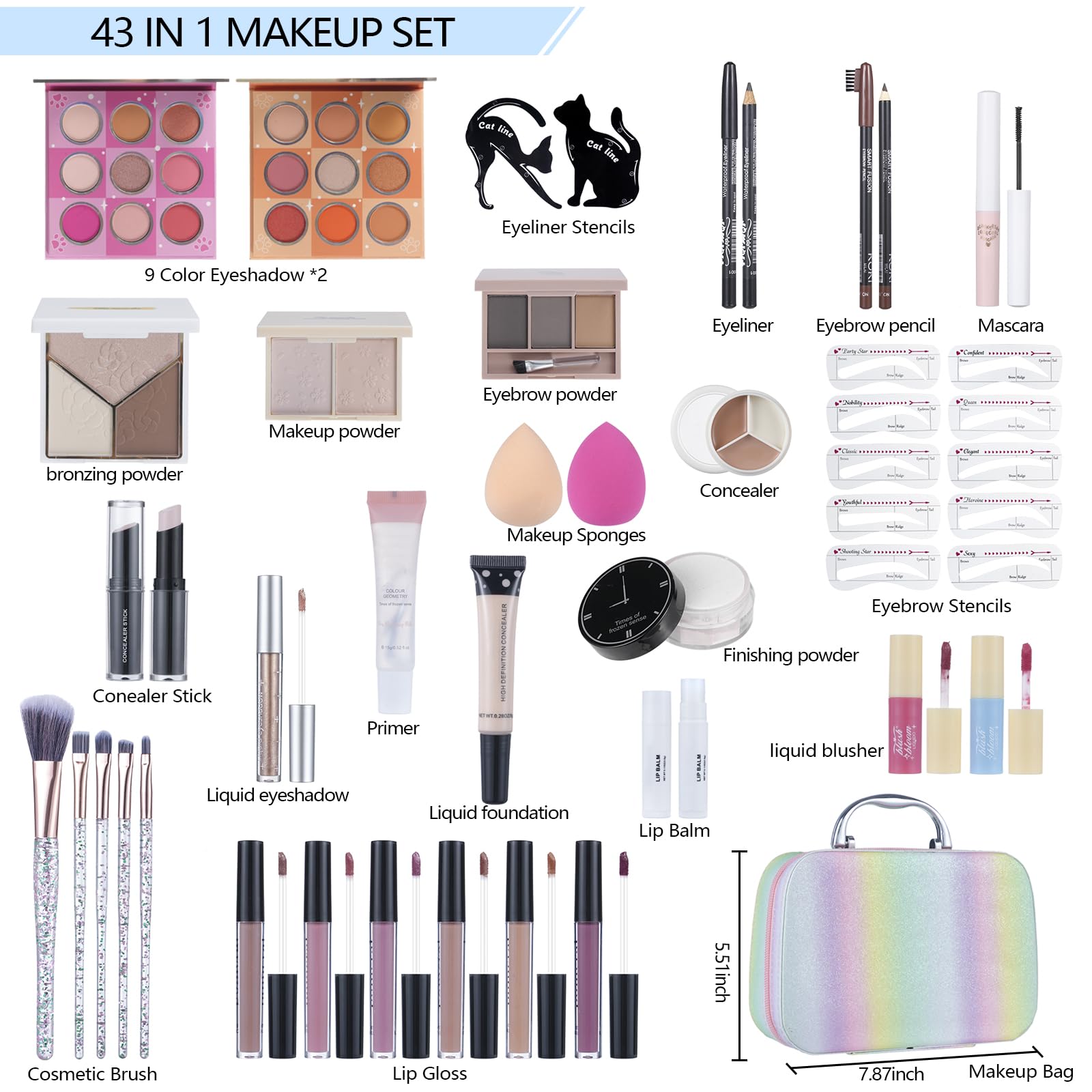 Moobirlet eyeshadow palettes with nine colors for versatile looks.
