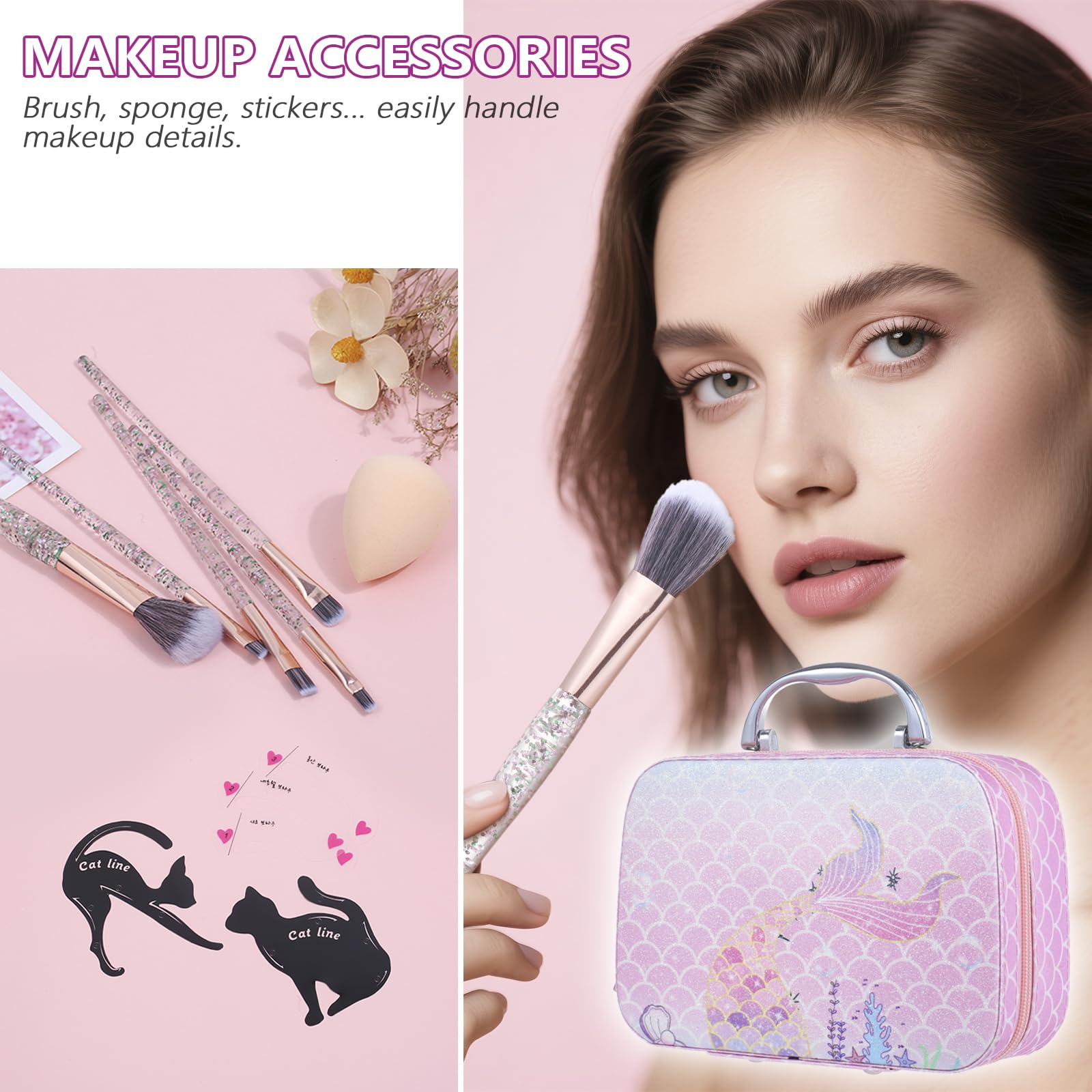 Moobirlet professional makeup brushes for precise application.