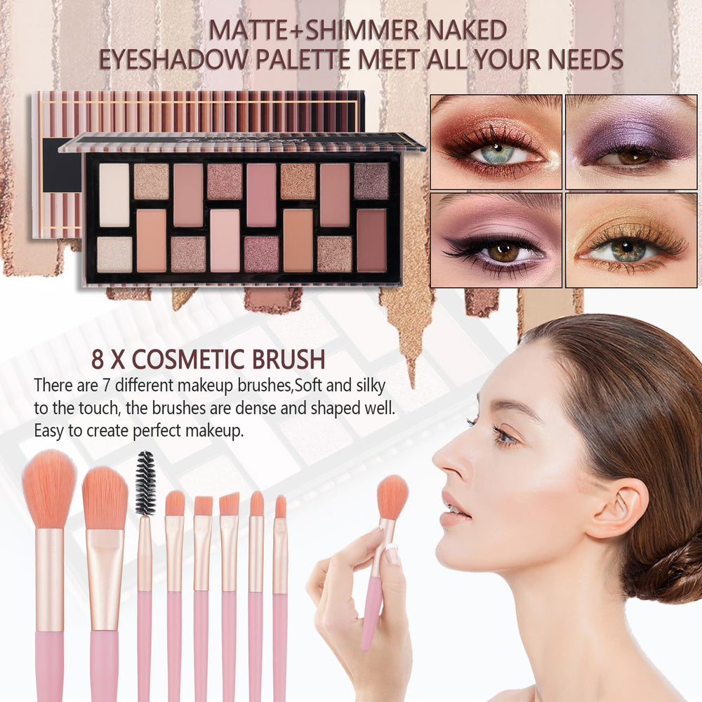 Moobirlet makeup brush set with soft bristles for effortless blending.