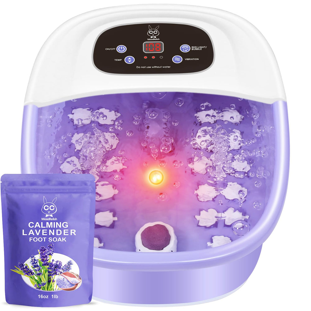 MoodRelish foot spa massager with heat and bubbles for soothing relaxation.