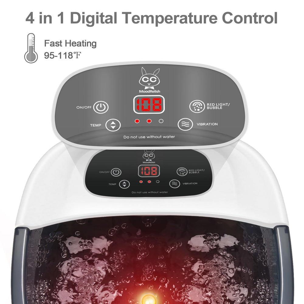 MoodRelish Foot Spa Vibration Massage displaying gentle kneading for tired feet