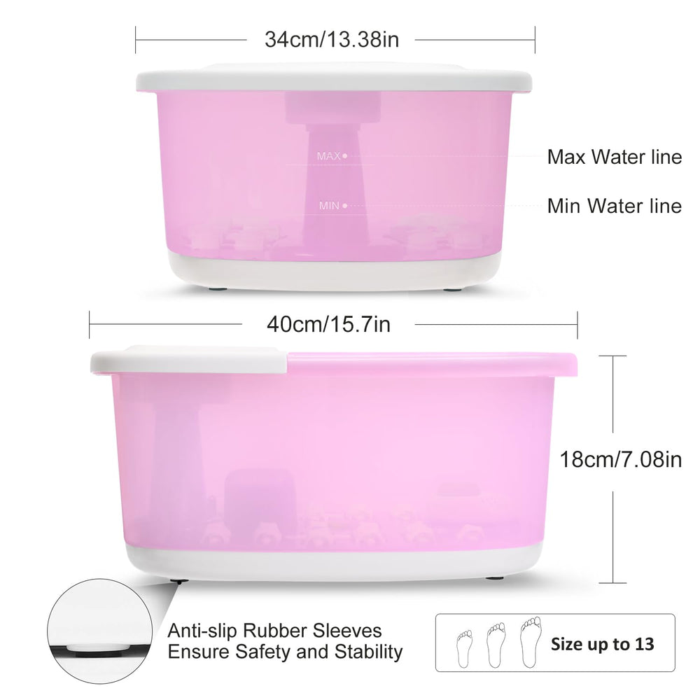 MoodRelish heated foot spa with temperature control for consistent soaking