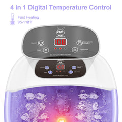 MoodRelish foot tub interior with massage rollers targeting tense foot areas.