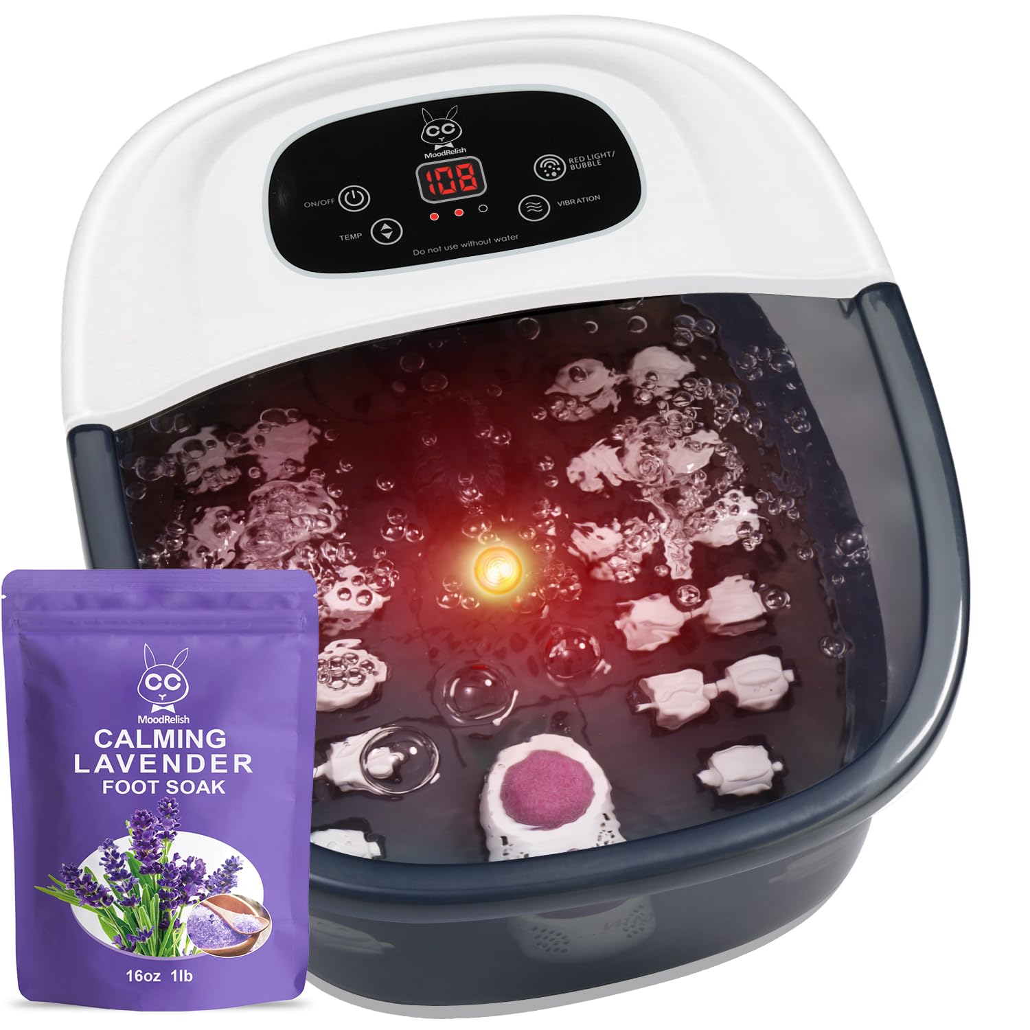 MoodRelish Pumice Stone used to exfoliate and smooth heels during a soak