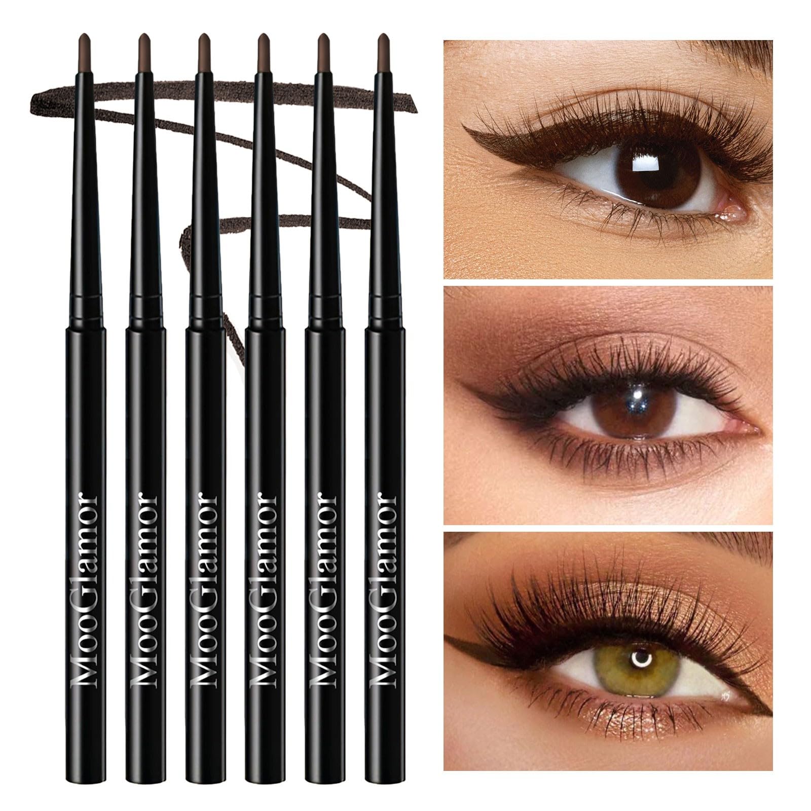 MooGlamor brown retractable gel eyeliner for natural definition