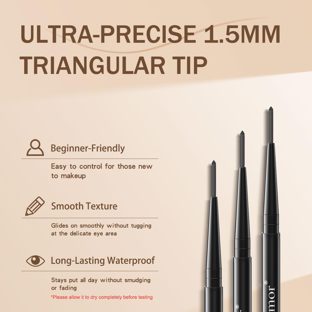 MooGlamor easy grip gel-tip eyeliner for comfortable control