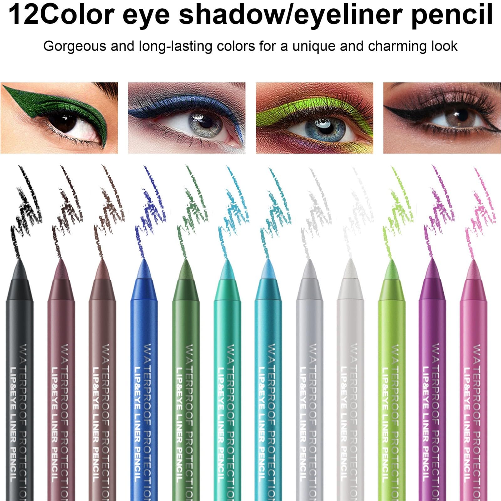 MooGlamor eyeliner pencils with sharpener provide precise tips for clean lines.