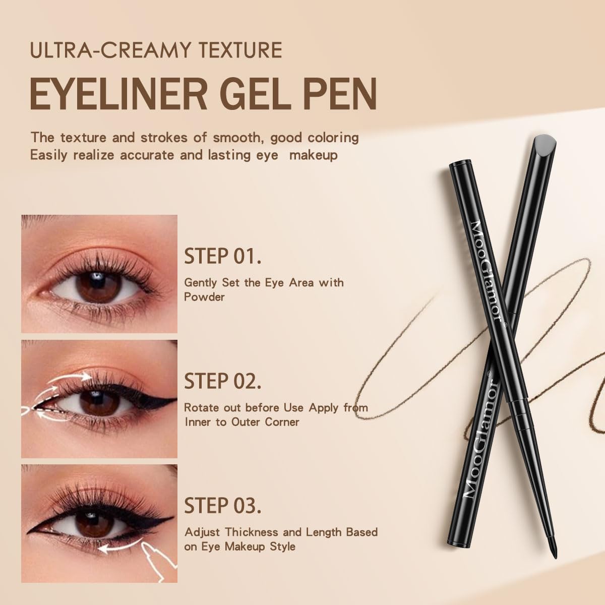 MooGlamor travel-friendly eyeliner case keeps pencils organized