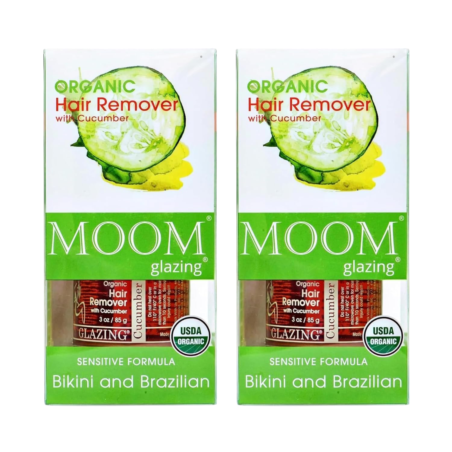 MOOM sensitive bikini remover with cucumber glazing for smoother skin