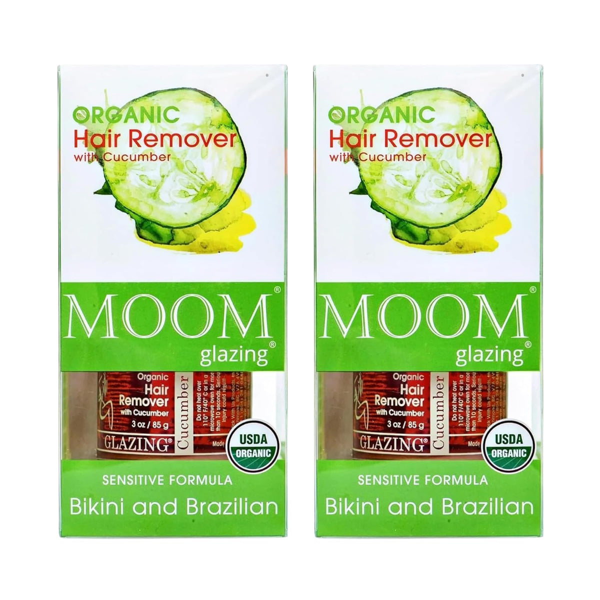 MOOM sensitive bikini remover with cucumber glazing for smoother skin