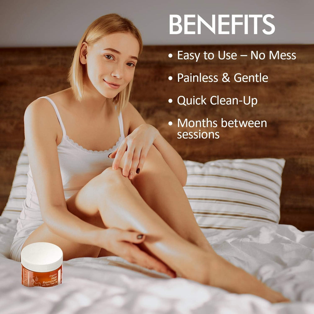 MOOM Sugar Pro wax being applied on leg for easy low mess hair removal at home